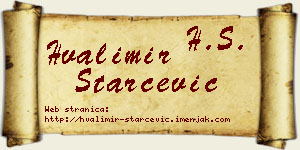 Hvalimir Starčević vizit kartica